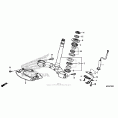 Схема узла: Рулевая траверса для Honda GL1800 Gold Wing F6B Bagger