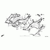 Схема вузла: Бічний обтічник для Honda NC700