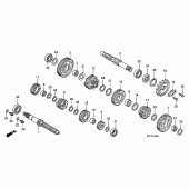 Схема узла: Трансмиссия для Honda XL125 Varadero