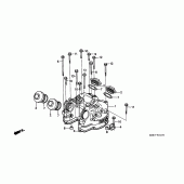 Схема вузла: Клапанна кришка для Honda FX650 Vigor