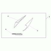 Схема узла: Cowl pad *silver* для Honda CBR1000 CBR1000RR Fireblade