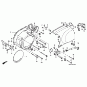 Схема вузла: Ліва кришка картера для Honda VT1100 Shadow ACE