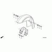Схема вузла: Переднє крило для Honda VT750 Shadow Aero