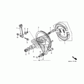 Схема вузла: Задній гальмівний барабан для Honda CMX250 Rebel