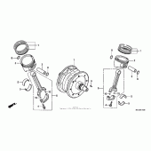 Схема узла: Коленчатый вал & Поршень для Honda VTX1800