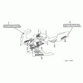 Схема узла: Stripe/mark (4) для Honda CBR900RR CBR919RR Fireblade