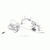 Схема вузла: Вторинний повітряний фільтр для Honda VT1100 Shadow Spirit