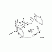 Схема вузла: Saddlebag, mount brackets для Honda VTX1800