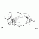 Схема вузла: Переднє крило (2) для Honda VT1300 Sabre