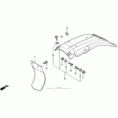 Схема вузла: Заднє крило для Honda XR600