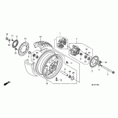 Схема узла: Заднее колесо для Honda CB1300 Super Four