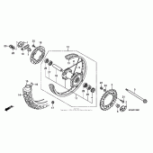 Схема вузла: Заднє колесо для Honda XR650