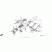 Схема вузла: Вихлопна система для Honda VT600 Shadow VLX