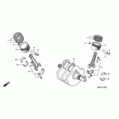 Схема узла: Коленчатый вал и Поршень для Honda VT750 Black Widow