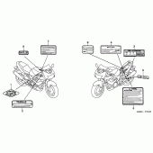 Схема вузла: Інформаційні наклейки для Honda VTR1000 Firestorm