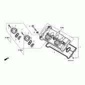 Схема вузла: Клапанна кришка для Honda CBF600