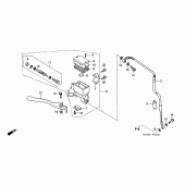 Схема вузла: Передній гальмівний циліндр для Honda XR125