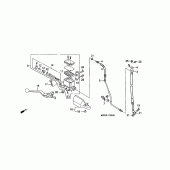Схема вузла: Передній гальмівний циліндр для Honda NX650 Dominator