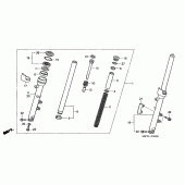 Схема вузла: Вилка передньої осі для Honda CBF500