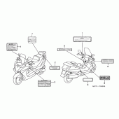 Схема узла: Информационные наклейки для Honda FJS600 Silver Wing