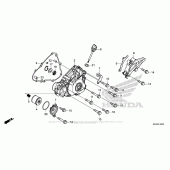 Схема вузла: Ліва кришка картера для Honda CRF450 CRF450R