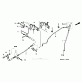 Схема узла: Brake lines для Honda VTX1800