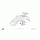 Схема вузла: Переднє крило для Honda XR650
