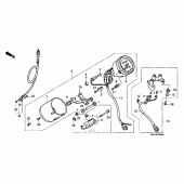 Схема узла: Спидометр для Honda VT600 Shadow VLX Deluxe