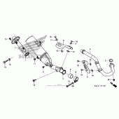 Схема вузла: Вихлопна система для Honda CRF250 CRF250X