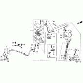 Схема вузла: Задній гальмівний циліндр для Honda NT650 Hawk GT