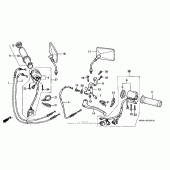 Схема вузла: Пульт управління рульовой для Honda VF750 Magna