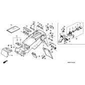 Схема узла: Заднее крыло (1) для Honda CBR600 CBR600F