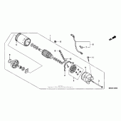Схема узла: Стартер электрический для Honda VT750 Shadow Aero