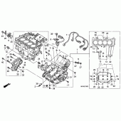 Схема вузла: Картер двигуна для Honda CBF1000
