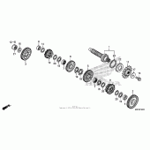 Схема узла: Transmission (countershaft) (ctx700d) для Honda CTX700