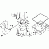 Схема вузла: Масляний насос 90-93 для Honda VFR750F Interceptor