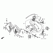 Схема узла: Топливный бак для Honda CR250