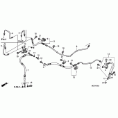 Схема вузла: Задня гальмівна система (FJS400D9 / FJS400A) для Honda FJS400 Silver Wing