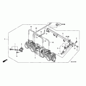 Схема вузла: Дросельна заслонка (ASSY.) Для Honda CB1300 Super Bol D'Or