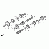 Схема вузла: Трансмісія для Honda ST1100 Pan-European