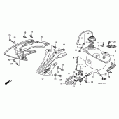 Схема вузла: Паливний бак (CRF250X8 / 9) для Honda CRF250 CRF250X