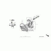 Схема узла: Задний тормозной барабан для Honda CRF150 CRF150F