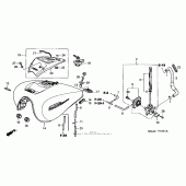 Схема вузла: Паливний бак (vtx1300s 04- 07) (vtx1300r 05- 07) для Honda VTX1300