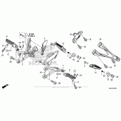 Схема вузла: Підніжки для Honda CBR1000 CBR1000RR Fireblade
