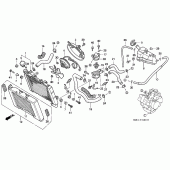 Схема узла: Радиатор для Honda VF750 Magna