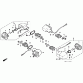 Схема вузла: Поворотники (1) для Honda CBR900RR CBR900RR Fireblade