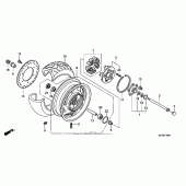 Схема узла: Заднее колесо 1 для Honda VTX1800