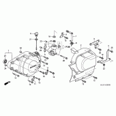 Схема вузла: Ліва кришка картера для Honda VTX1300
