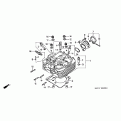 Схема вузла: Головка циліндра для Honda XR400