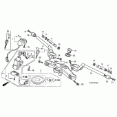 Схема вузла: Верхня траверса & Кліпон керма для Honda VFR800 VFR